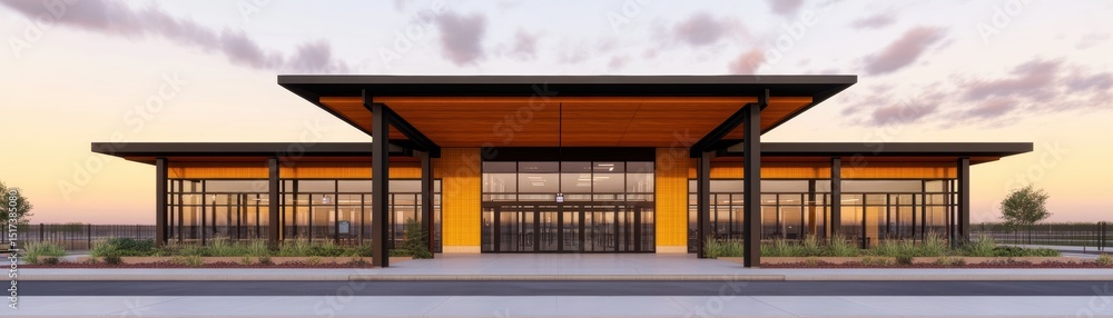 Fototapeta premium Modern architectural design with vibrant colors.
