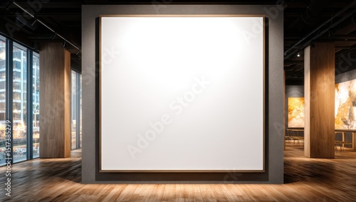 Blank gallery wall display