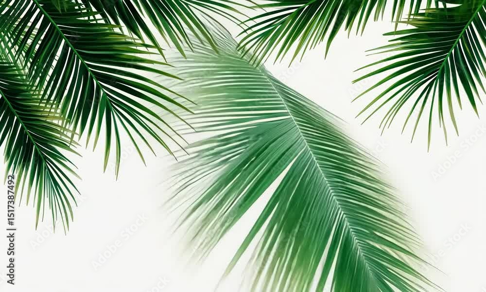 Leaves sway gently in a tropical breeze Leaves sway gently in a tropical breeze