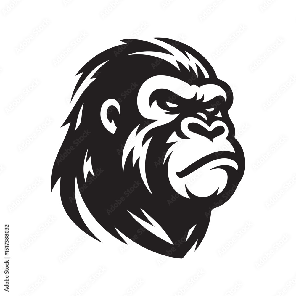 gorilla logo, editable vector image gorilla logo, editable vector image