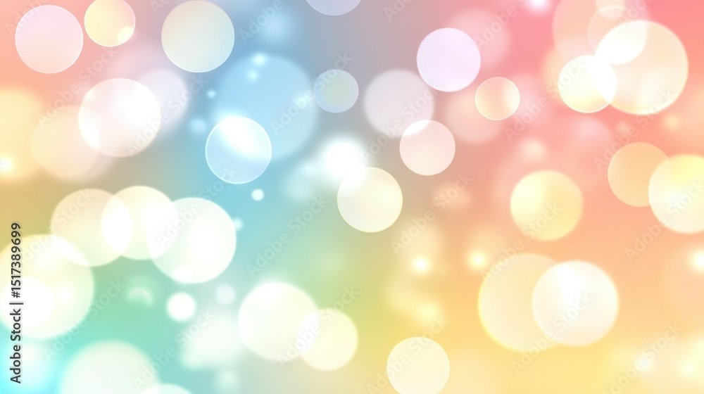 Fototapeta premium Colorful bokeh background with pastel tones.
