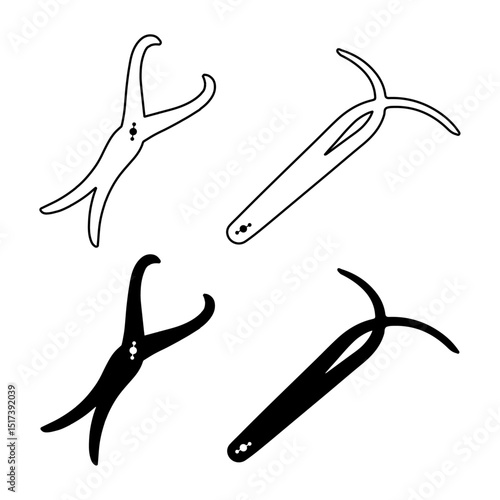 Calipers icon set vector illustration