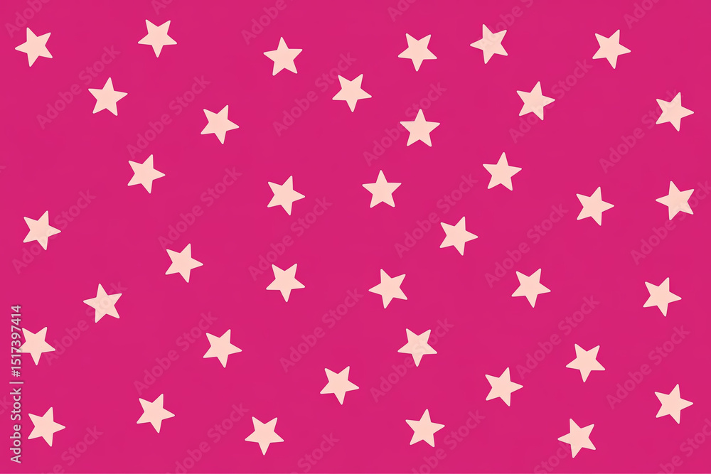 A vibrant pink background adorned with scattered white stars. A vibrant pink background adorned with scattered white stars.