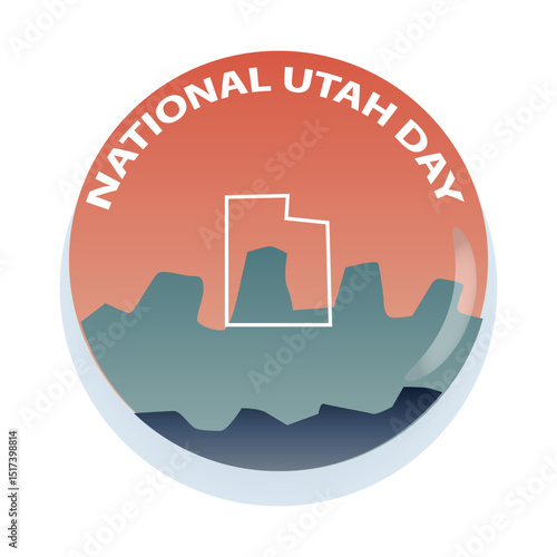 National Utah Day Sign and Badge