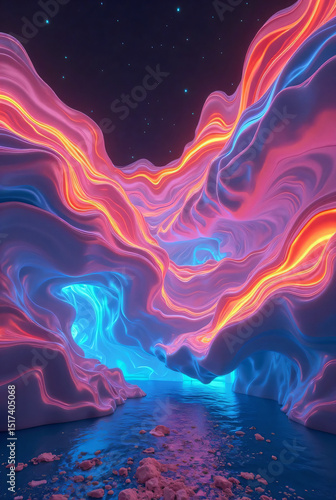 Neon Fluid Symphony