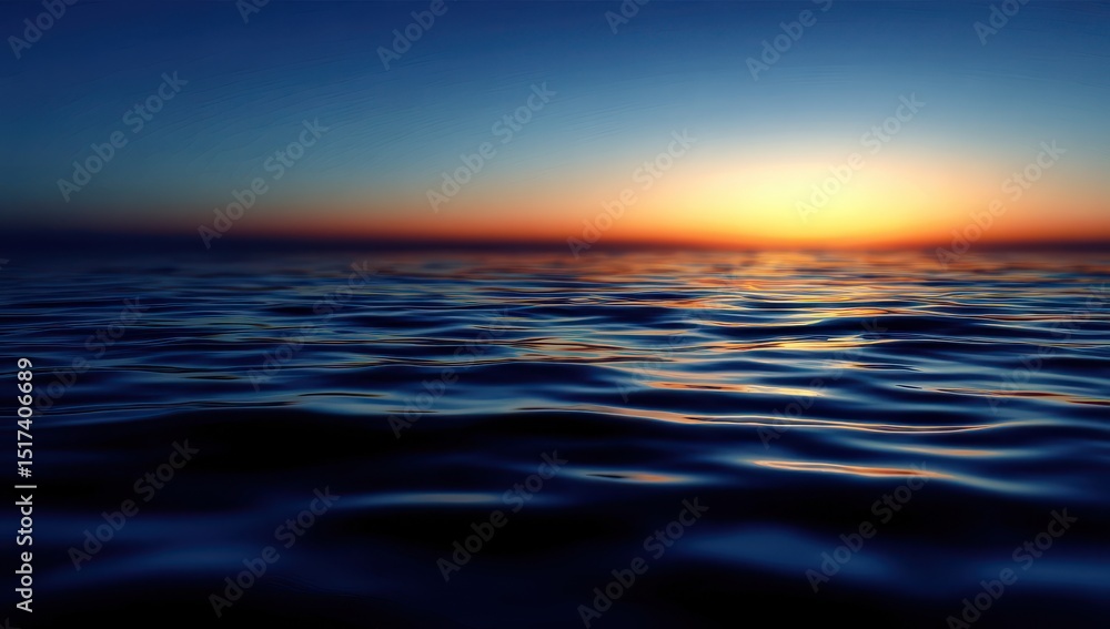 Fototapeta premium Blurry sunset over ocean