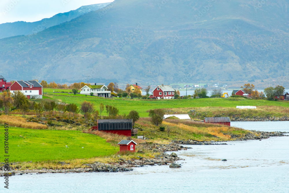 Fototapeta premium Valbukta Bay in Lofoten - Norway