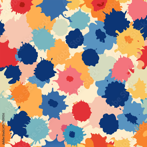 Colorful Abstract Paint Splatter Background