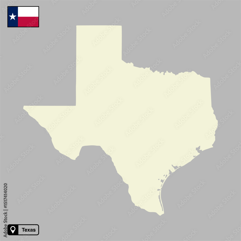 Fototapeta premium texas map vector isolated on transparent background