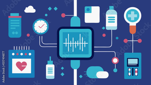 Future of Diagnostics A futuristic depiction showing the microfluidic chip alongside an array of advanced technological devices emphasizing its role in modern healthcare.