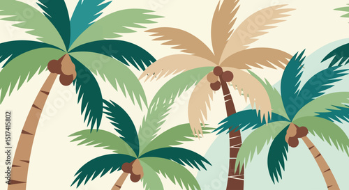 Tropical Palm Tree Pattern: Summer Paradise Vector