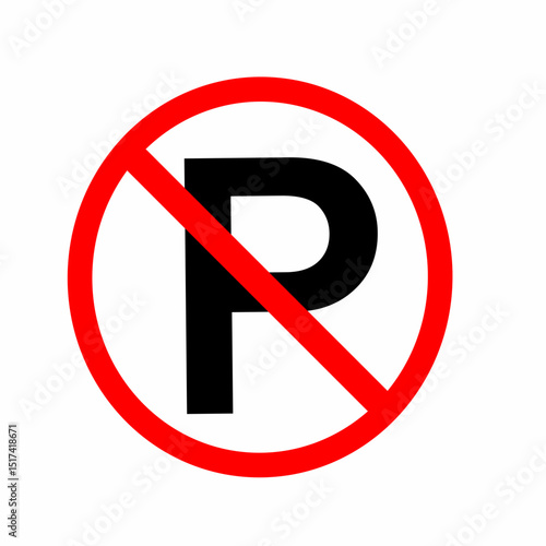 Vector illustration no parking sign