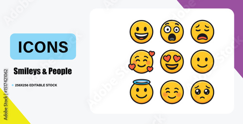 Emoji Icons Collection vector