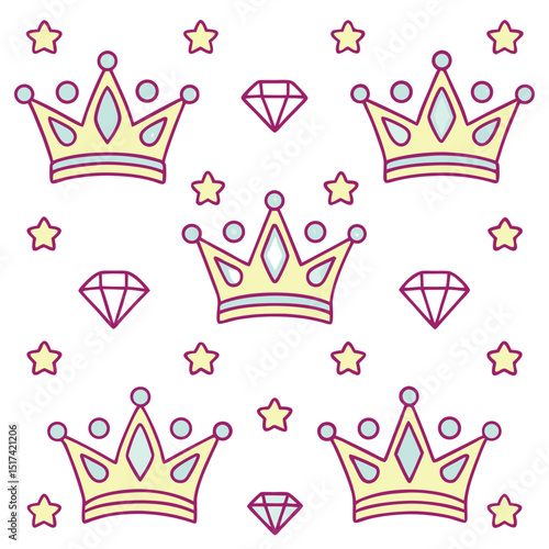 Doodle Crown & Royal Elements Vector Set | Hand-drawn King, Queen, and Regal Icon Collection

