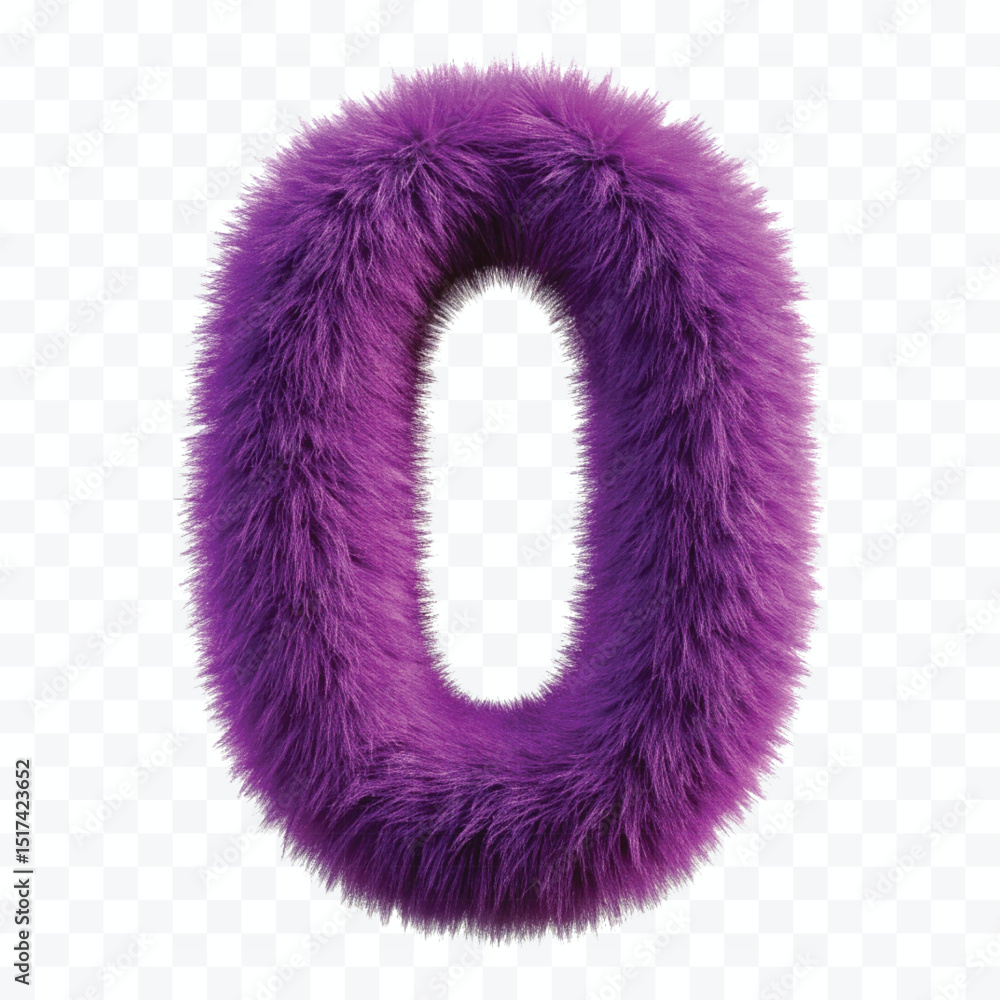 3d hairy fluffy font number o, furry alphabet, dark pink number o isolated on transparent background 3d hairy fluffy font number o, furry alphabet, dark pink number o isolated on transparent background