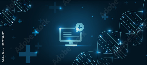 digital healthcare management concept abstract medical background