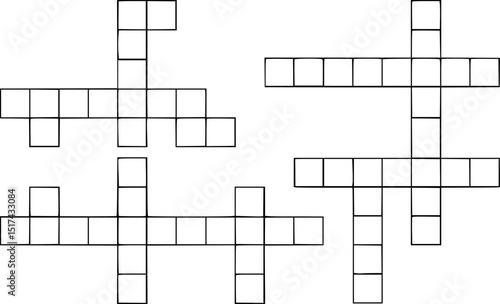 Crossword puzzle templates blank black and white grids