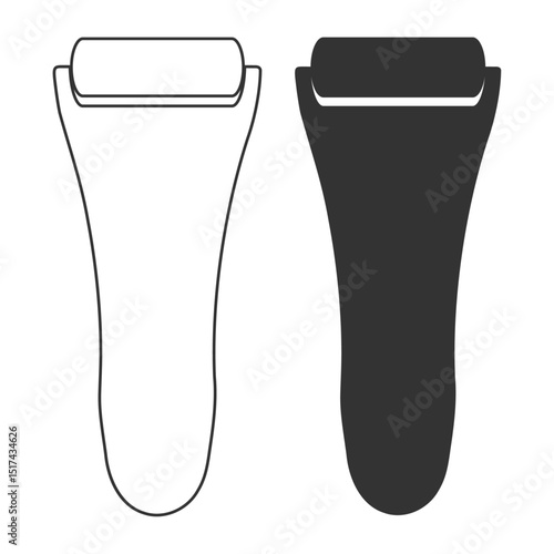 Facial roller icon, Beauty And Cosmetics thin line and black vector icon set 