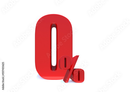 Tableau sur toile 0 Percent off 3d Sign on White Background, Special Offer 0% Discount Tag, Sale Up to 0 Percent Off,big offer, Sale, Special Offer Label, Sticker, Tag, Banner, Advertising, offer