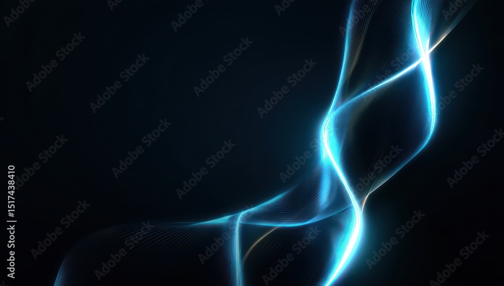 Abstract swirls of light in dark space Abstract swirls of light in dark space