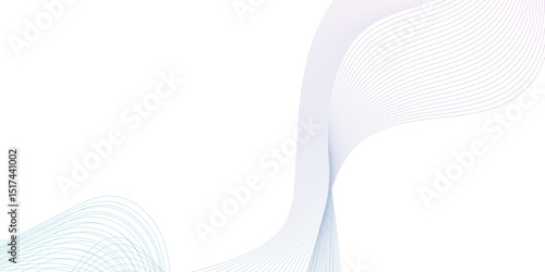 Abstract gradient wave lines composition with smooth motion, elegant curved shape.