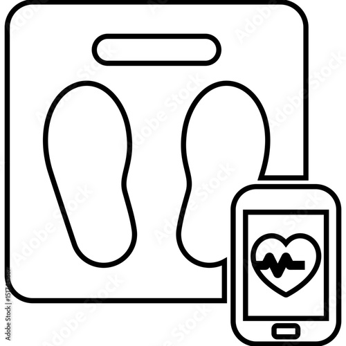 Scales, weight, control icon
