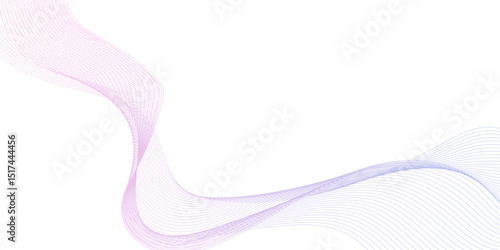 flowing particles wave pattern colorful gradient abstract lines, Abstract wave design with flowing dynamic and technological lines, Technology, data science, geometric and business concept waves.
