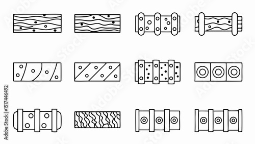 Whimsical wooden blocks pattern like playful children s toys each block telling a tale with clean