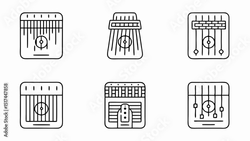 The soulful kalimba s song captured in six distinct hand drawn styles with clean minimalist line art