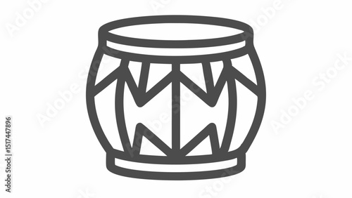 Celebrating the rhythm A traditional djembe drum inviting dance and cultural heritage with bold line