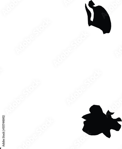 Silhouette map of Bahamas, black outline vector illustration for design and travel use