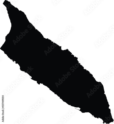 Silhouette map of Chile, black outline vector illustration for design and educational use