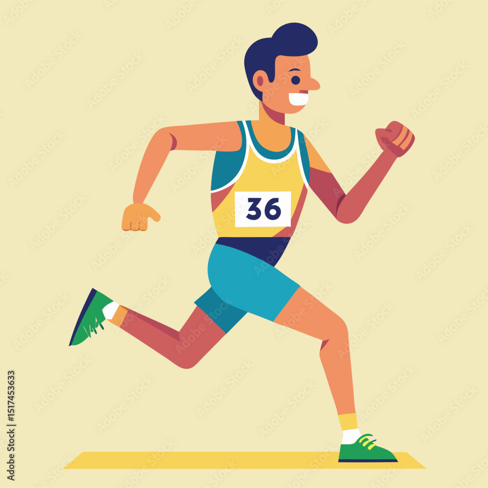 Marathon run vector Marathon run vector