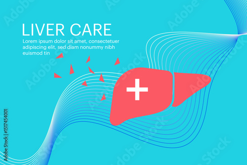 Human Liver protect medical icon creative design vector background template. abstract minimalistic liver anatomy organ structure Vector illustration. EPS 10