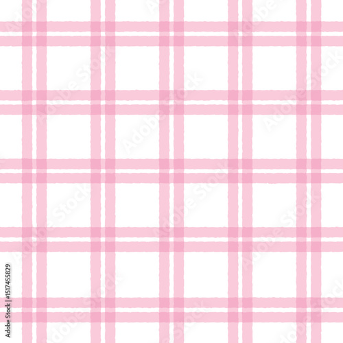 
Soft pink, hand-painted plaid seamless pattern with a charming, rustic touch. Perfect for backgrounds, textiles, and sweet, whimsical designs.