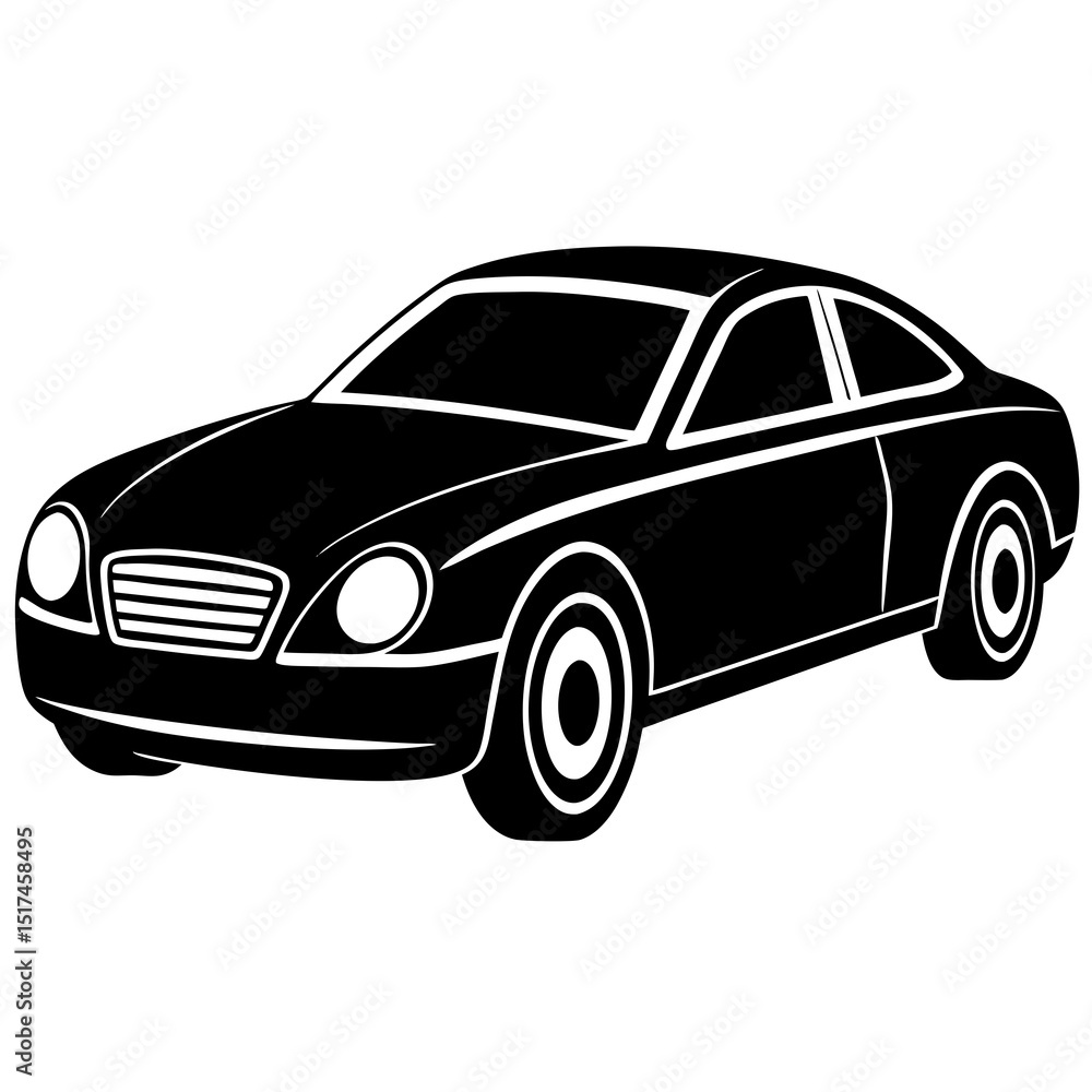 Fototapeta premium black and white car