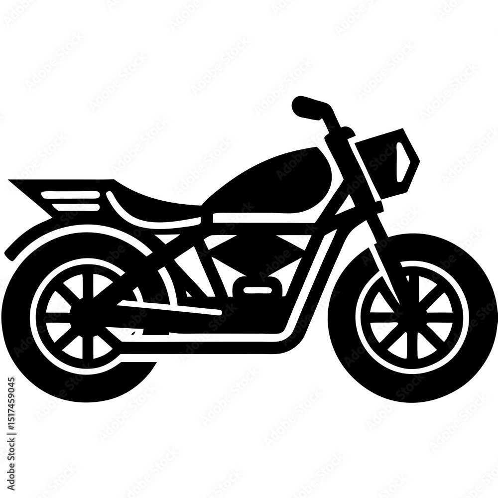 Fototapeta premium black motorcycle isolated on white