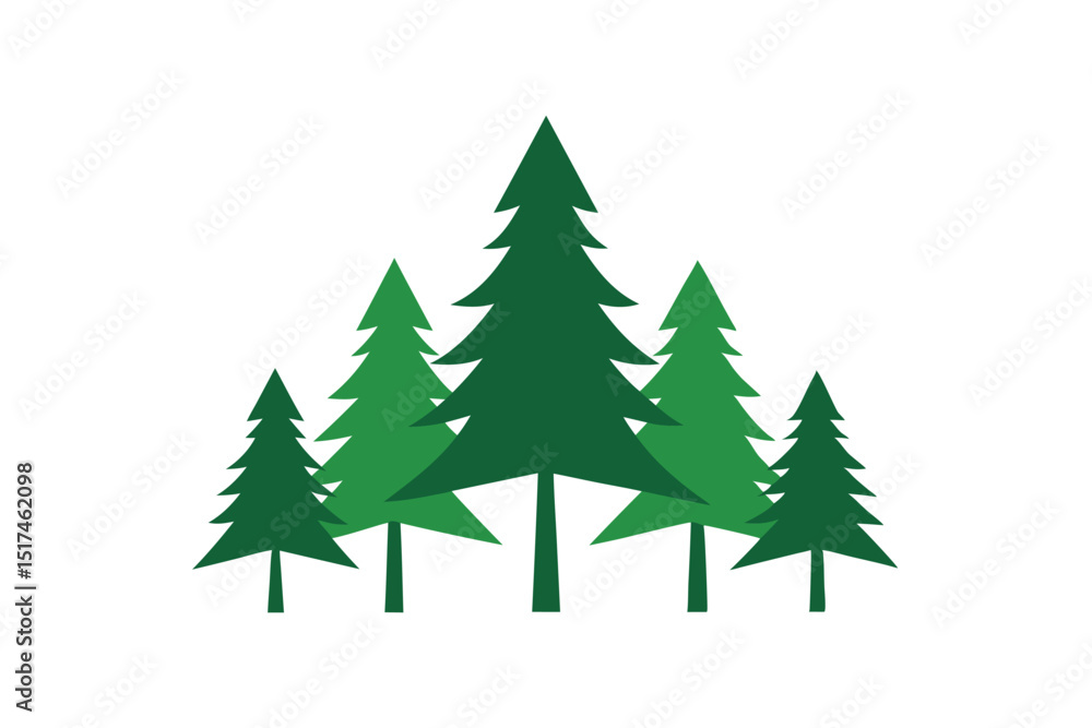 set of christmas trees set of christmas trees