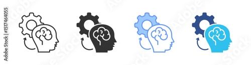 Capability Multi Style Icon Set Vector 