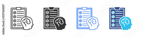Competency Multi Style Icon Set Vector 