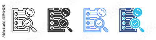 Evaluation Multi Style Icon Set Vector 