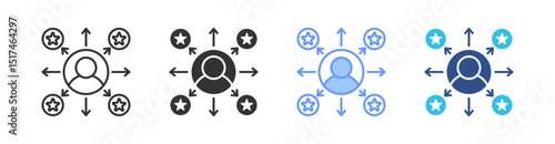Expertise Multi Style Icon Set Vector 