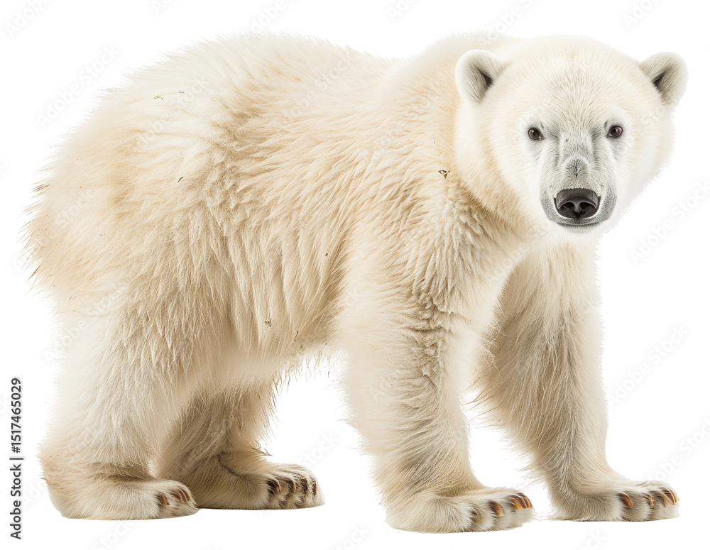 Polar bear isolated on white background png transparent clipart. Polar bear isolated on white background png transparent clipart.
