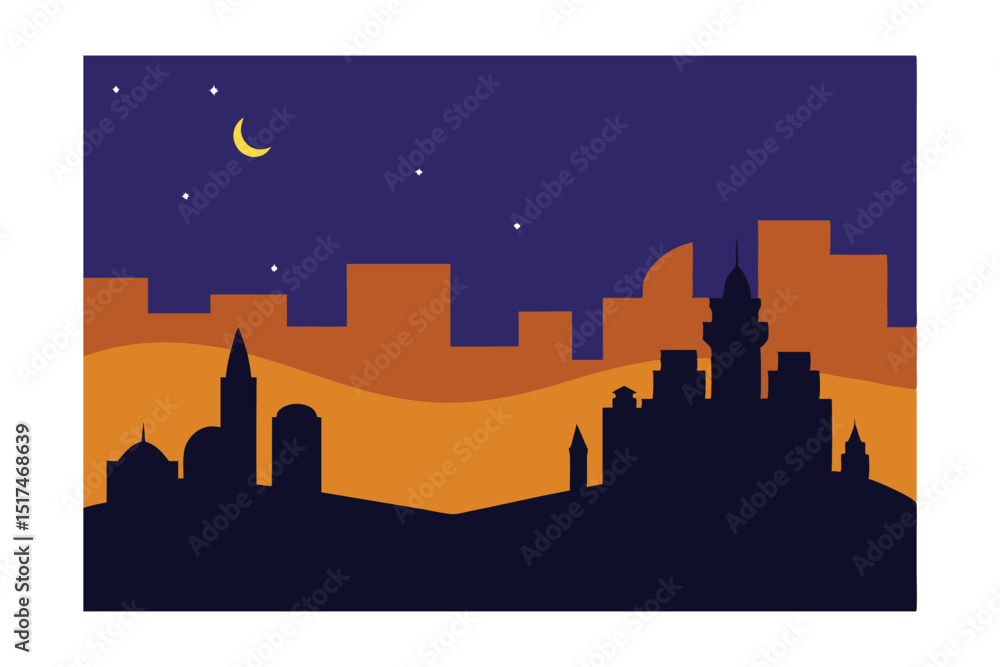 Fototapeta premium vector illustration of a mosque
