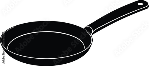  frying pan silhouette vector