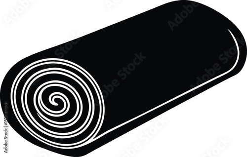  rolled up mat design vector