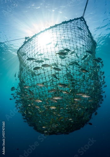 光と影の漁網 水深の静寂