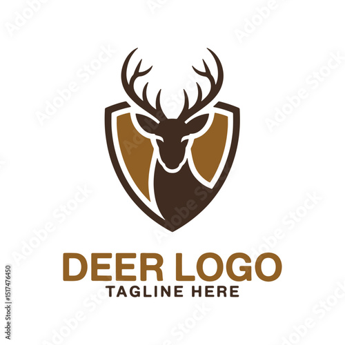 Deer Logo Design Vector, Unique and Professional Deer Vector, Deer Silhouette 
