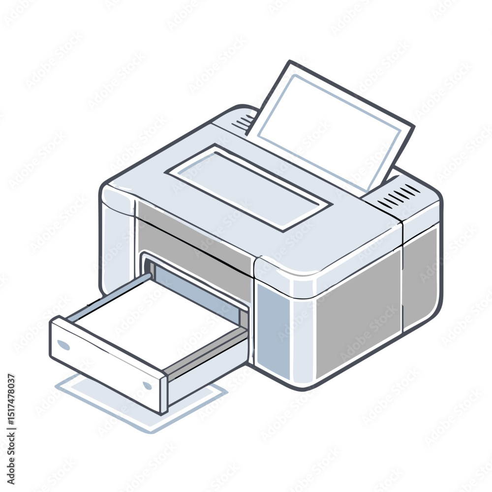 Printer icon for office equipment websites, document printing blogs, workplace technology platforms, IT service marketing and business workflow materials Printer icon for office equipment websites, document printing blogs, workplace technology platforms, IT service marketing and business workflow materials