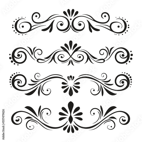 ornament Vintage Decorative Floral Elements, ai generated	